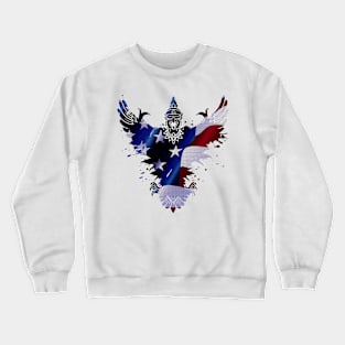 The Art Painting Of US Flags Crewneck Sweatshirt